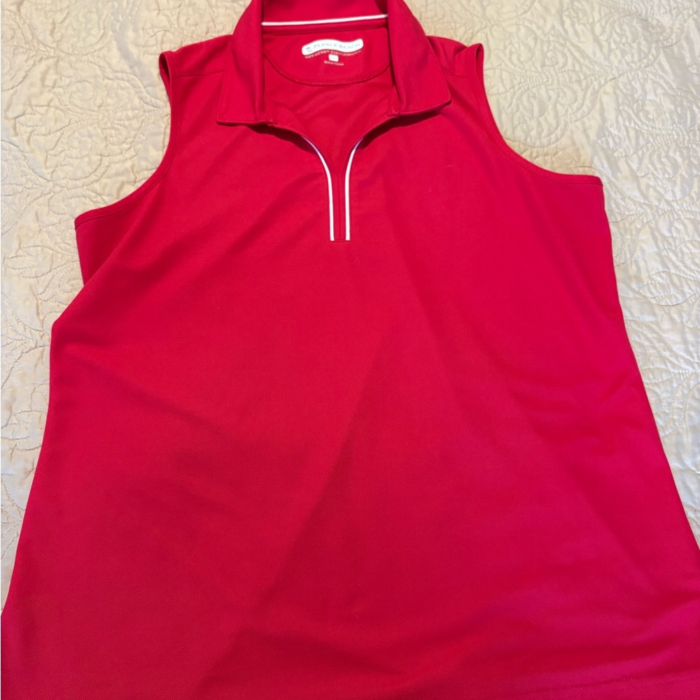 Pebble Beach Red Sleeveless Tank Top